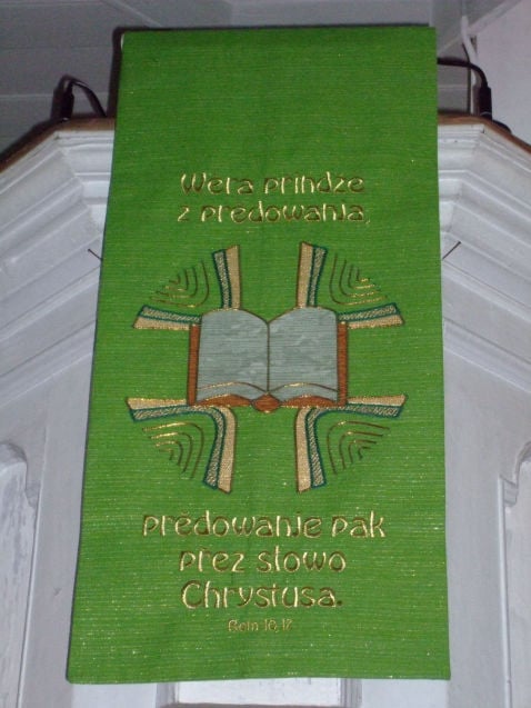 grünes Kanzel-Parament